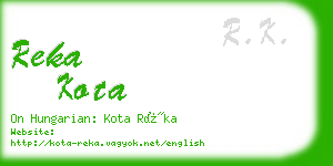 reka kota business card